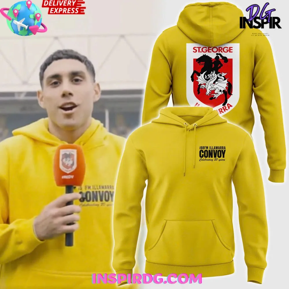 -St George Illawarra Dragons Convoy 2024 Yellow Hoodie