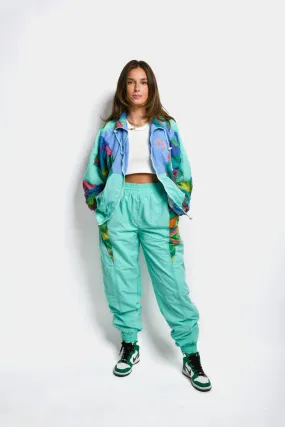 90s tracksuit set green multi