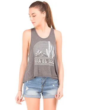 Aeropostale Printed Heathered Tank Top