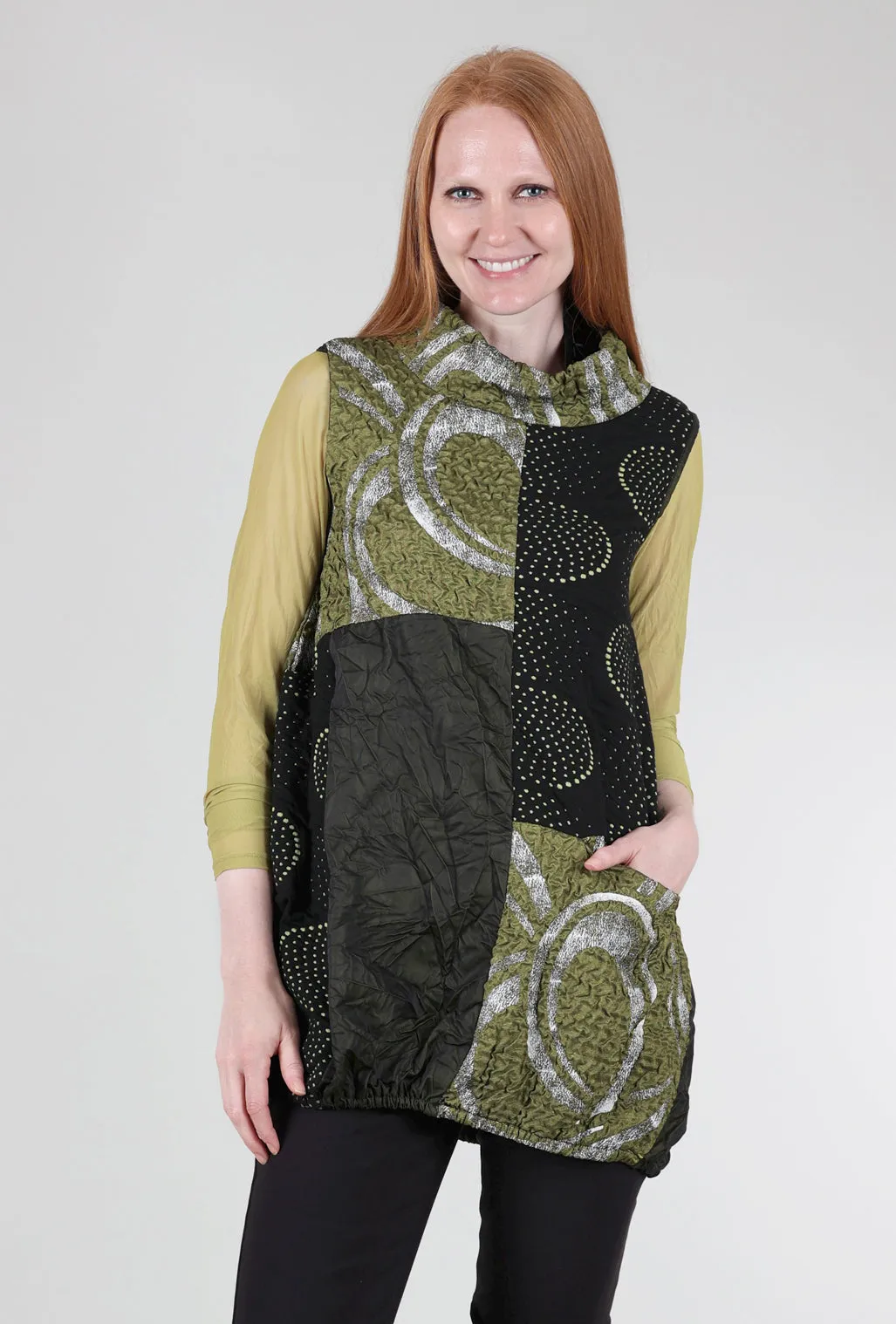 Alessi Texture-Mix Tunic, Cardiofi Green