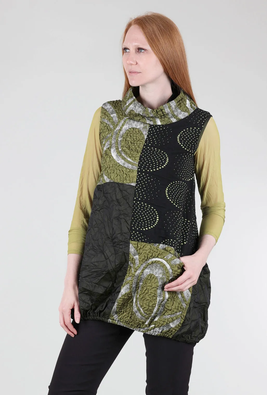 Alessi Texture-Mix Tunic, Cardiofi Green