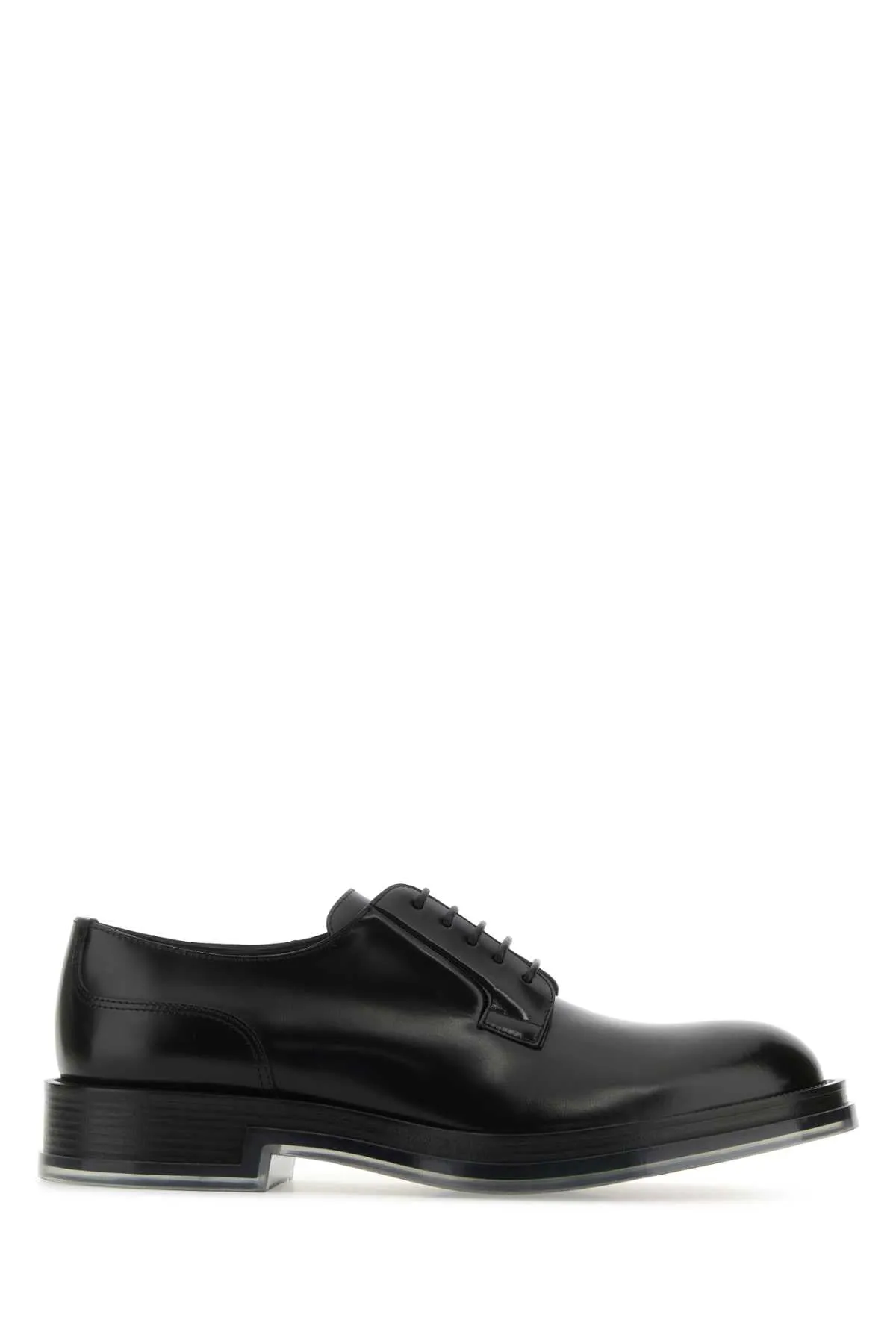 Alexander Mcqueen Black Leather Float Lace Up Shoes