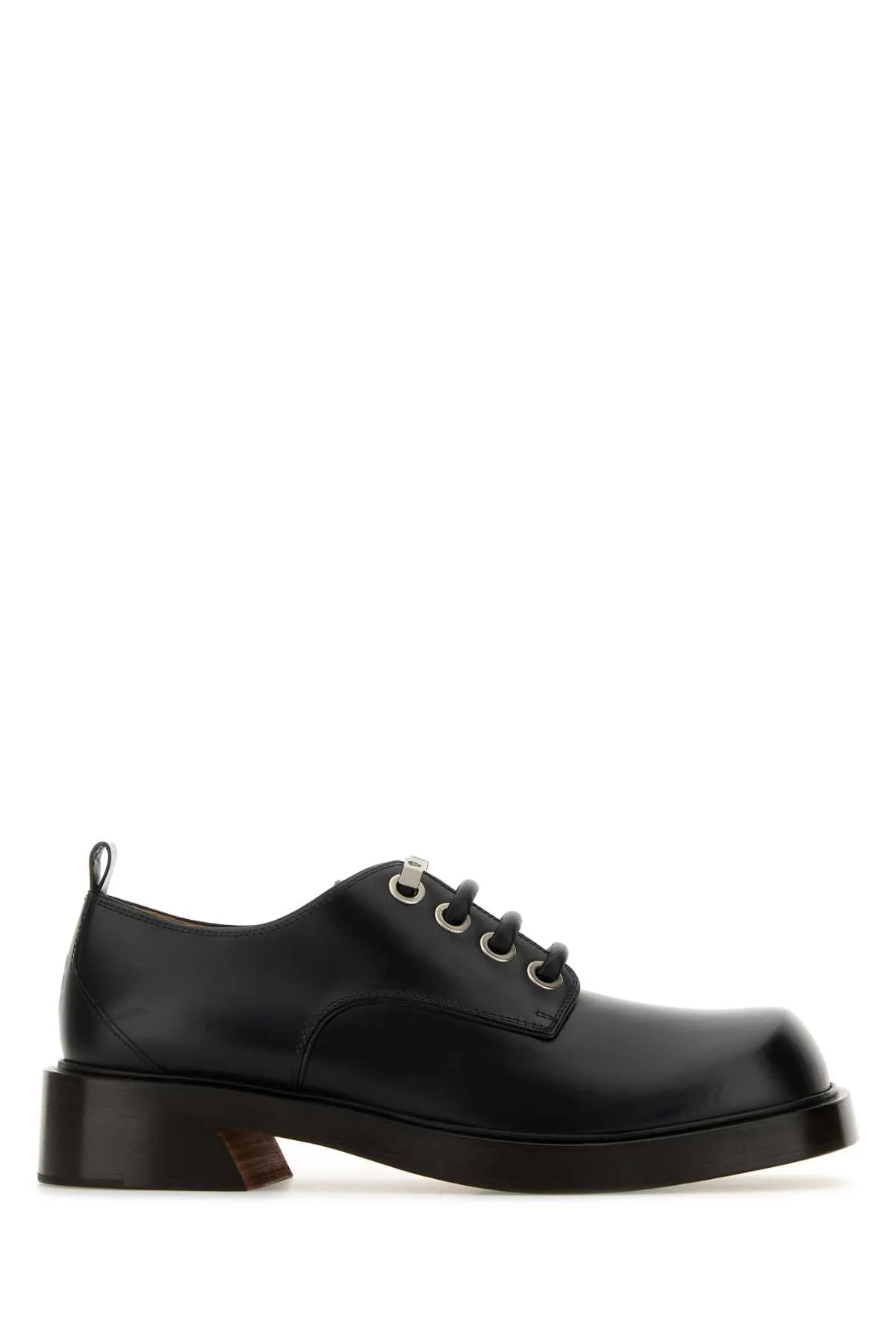 Alexander Mcqueen Black Leather Lace Up Shoes