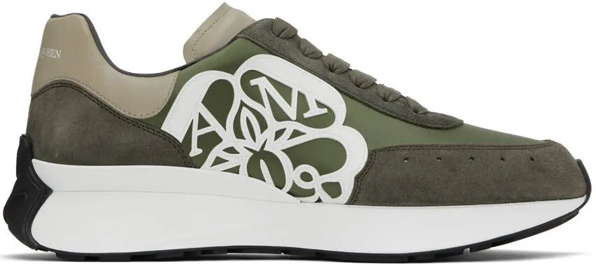 Alexander McQueen Khaki Sprint Runner Sneakers