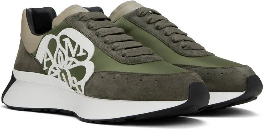 Alexander McQueen Khaki Sprint Runner Sneakers