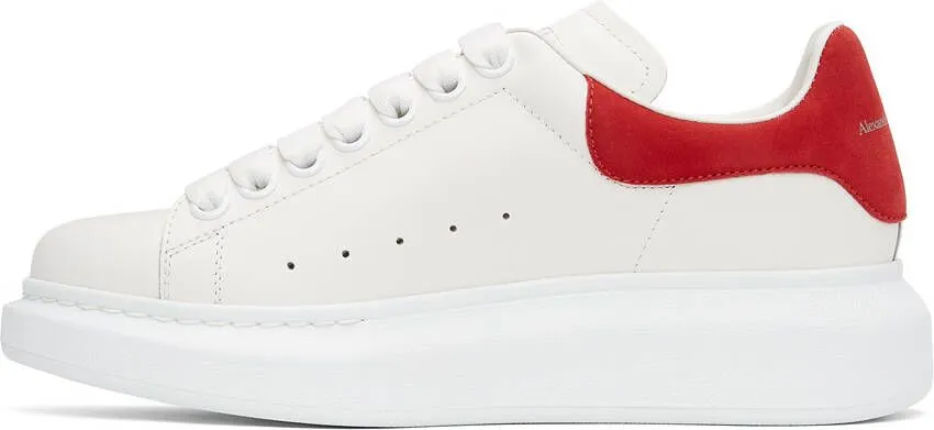 Alexander McQueen White & Red Oversized Sneakers