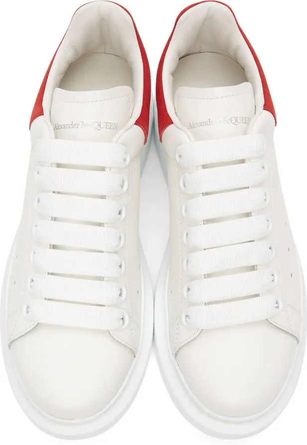 Alexander McQueen White & Red Oversized Sneakers