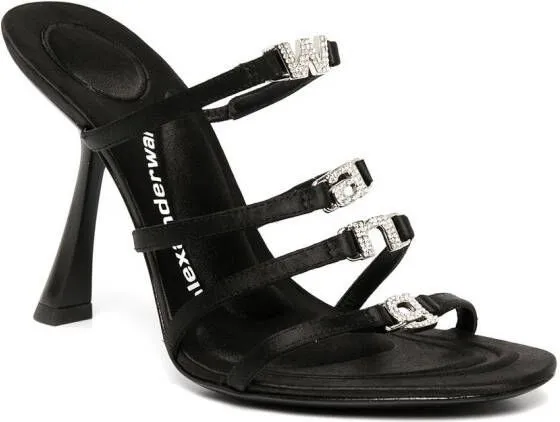 Alexander Wang Nala 105mm logo-plaque sandals Black