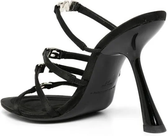 Alexander Wang Nala 105mm logo-plaque sandals Black