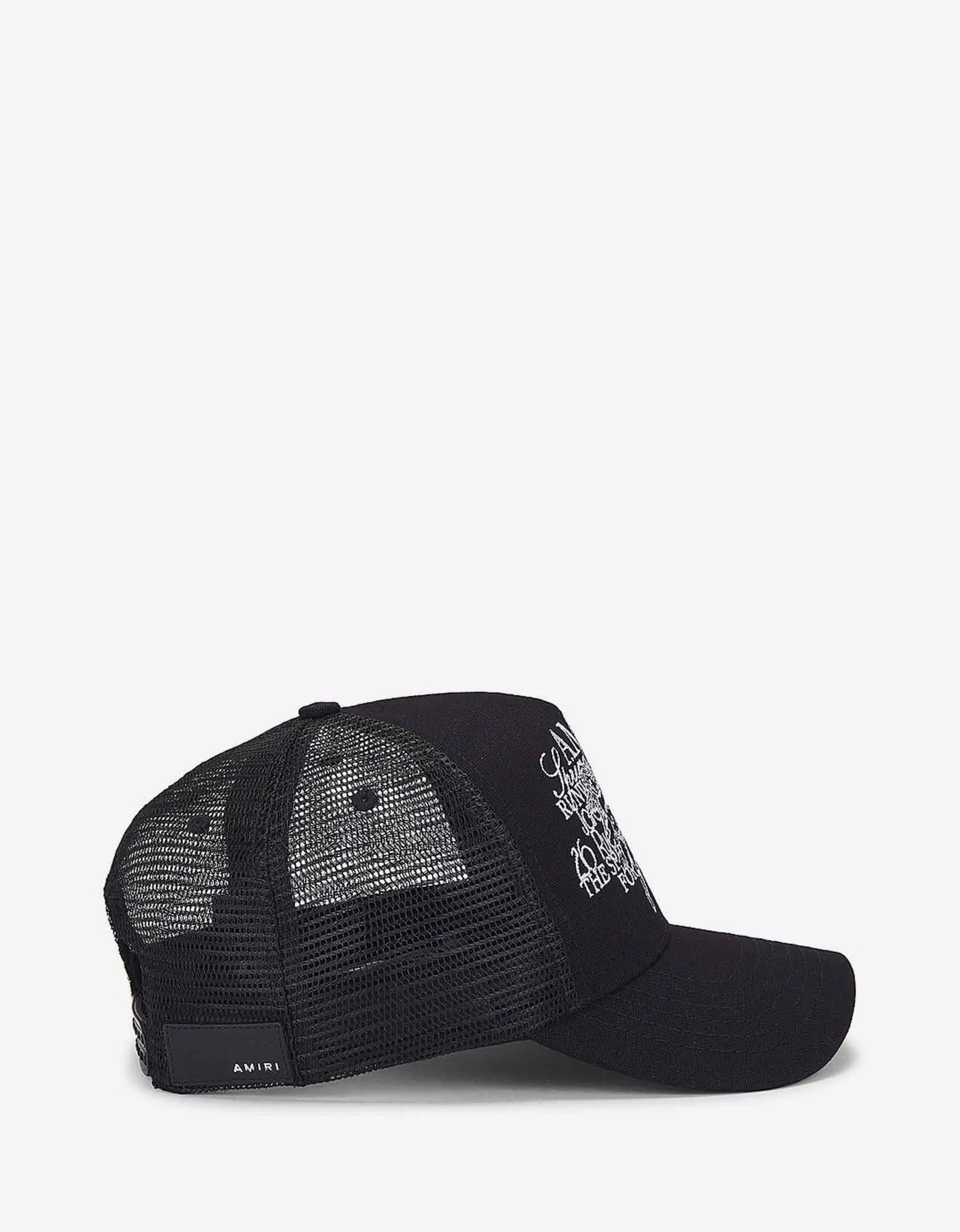 Amiri Black Cherub Trucker Hat