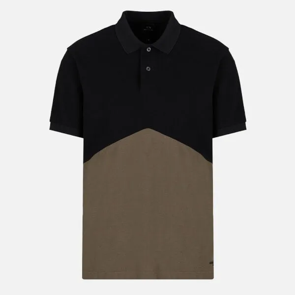 Armani Exchange Chevron Cotton Polo Shirt