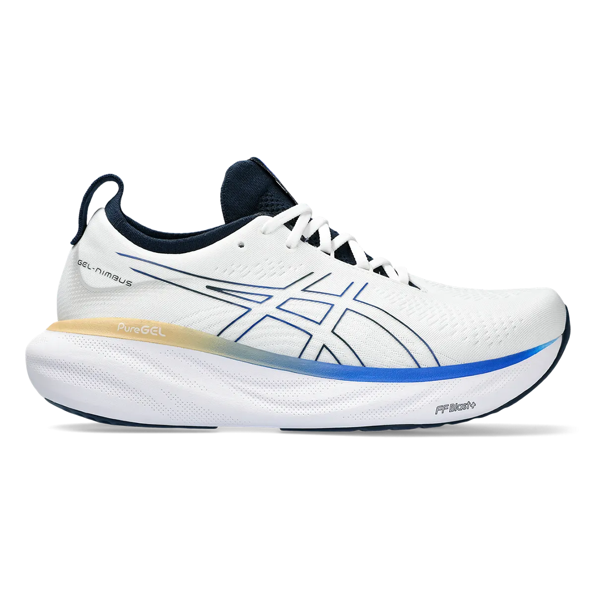 Asics Gel Nimbus 25 - White - Illusion Blue