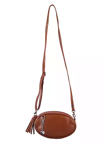 Aurora Brown Leather Cross Body Pebble Bag by Storm London | Look Again