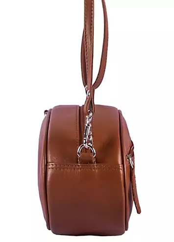 Aurora Brown Leather Cross Body Pebble Bag by Storm London | Look Again