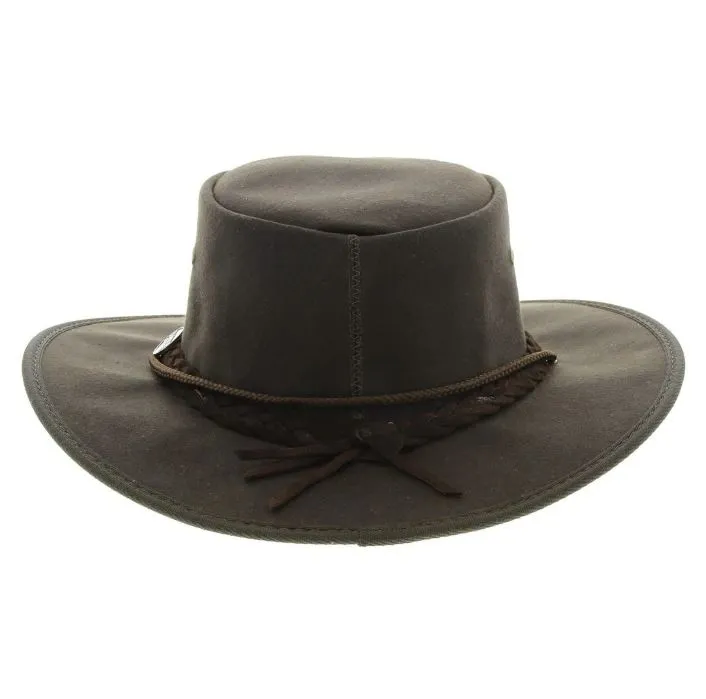 BARMAH DROVER OILSKIN HAT - BROWN