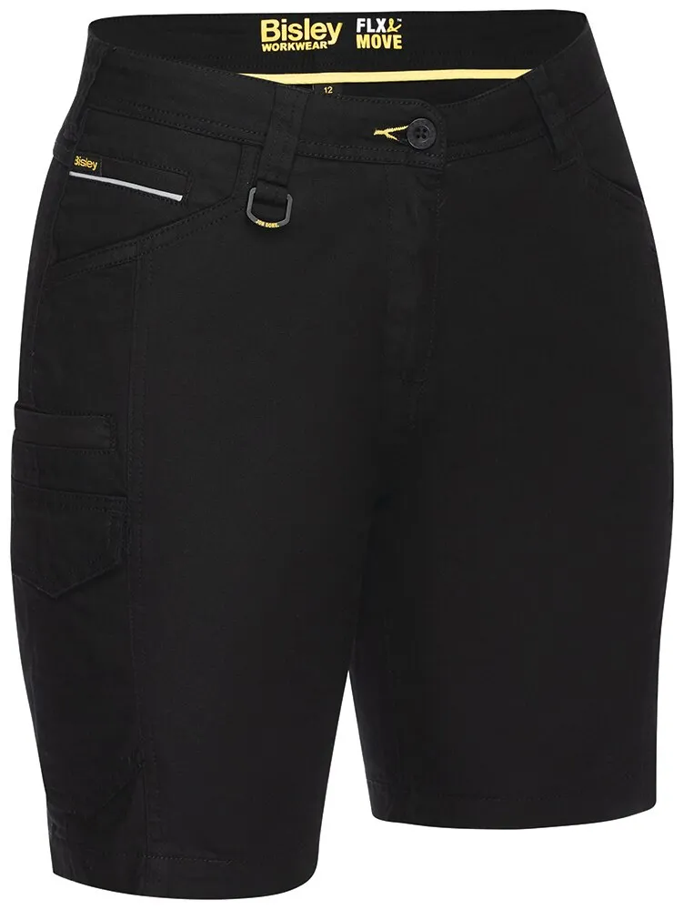 Bisley Workwear Flex & Move BSHL1044 Cargo Short - Women - Black - 6