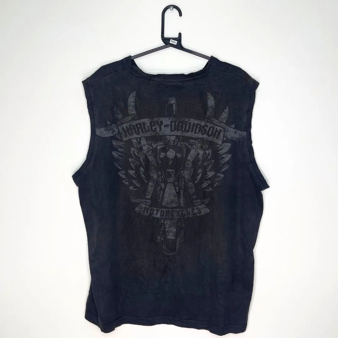 Black Harley Davidson Vest - VintageVera