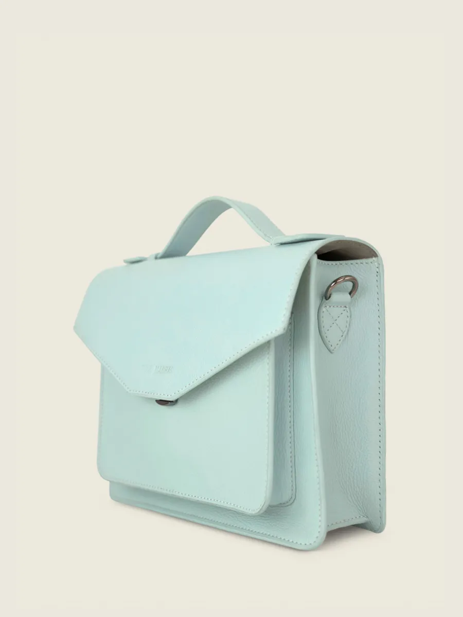 Blue Leather Cross-Body Bag for Women - Simone Pastel Baby Blue | PAUL MARIUS