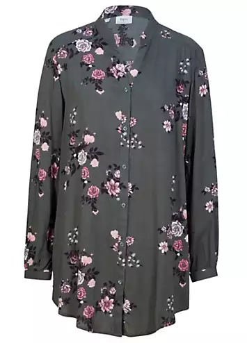 bonprix Longline Floral Print Tunic Shirt | Grattan