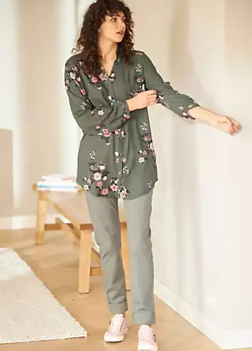 bonprix Longline Floral Print Tunic Shirt | Grattan