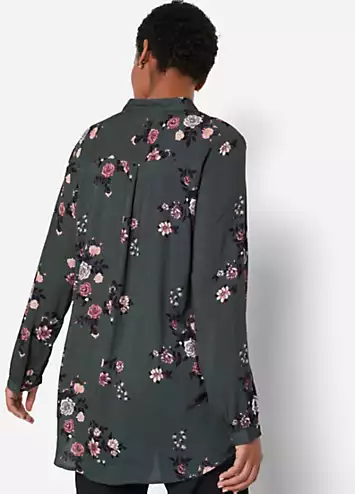 bonprix Longline Floral Print Tunic Shirt | Grattan