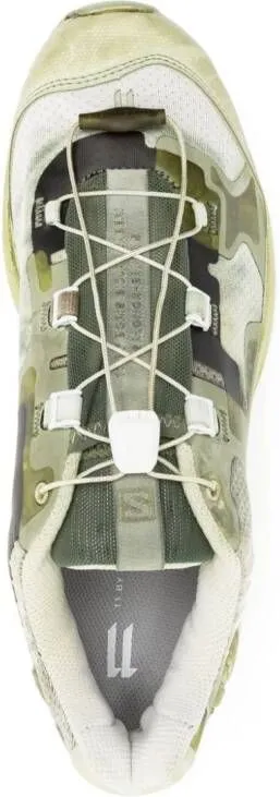 Boris Bidjan Saberi logo-patch panelled-design sneakers Green