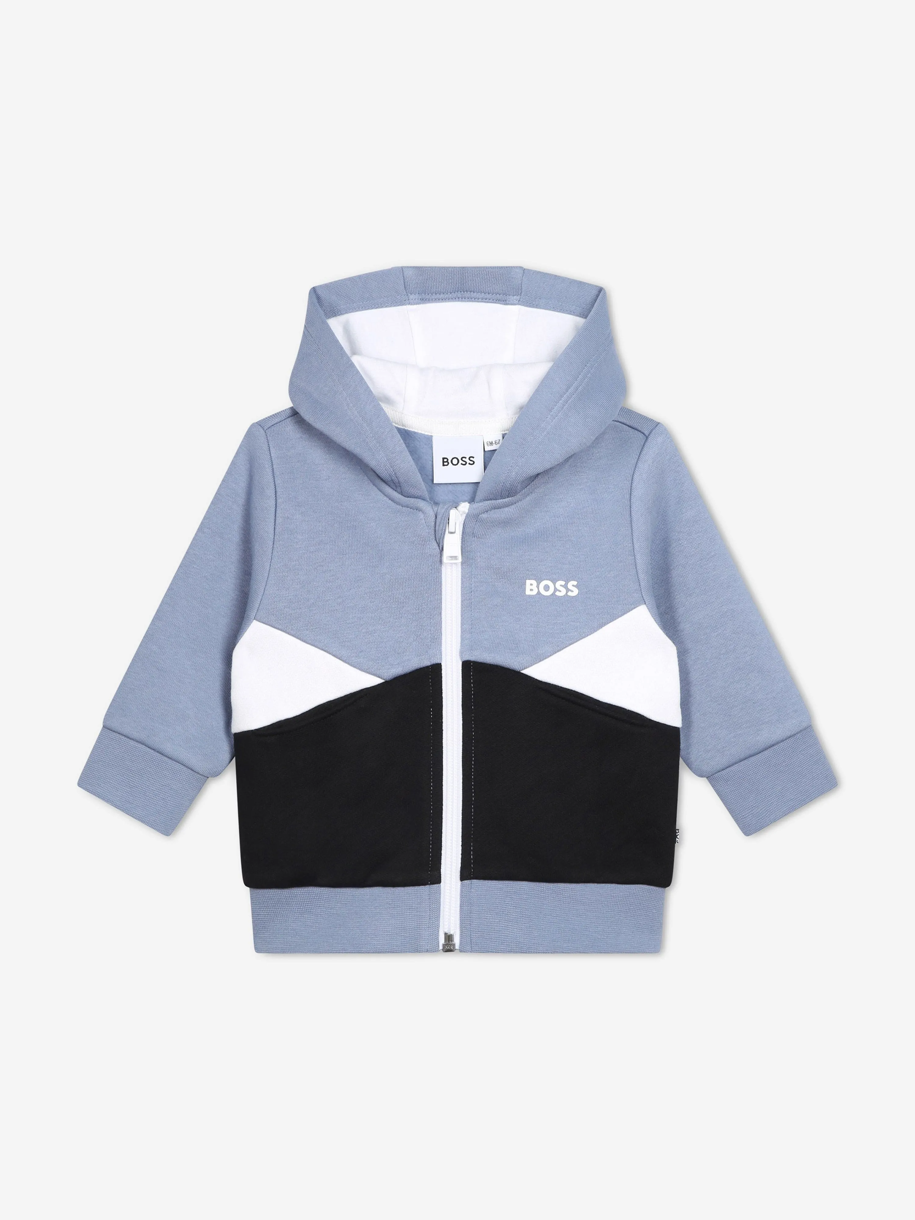 BOSS Baby Boys Colourblock Tracksuit in Grey