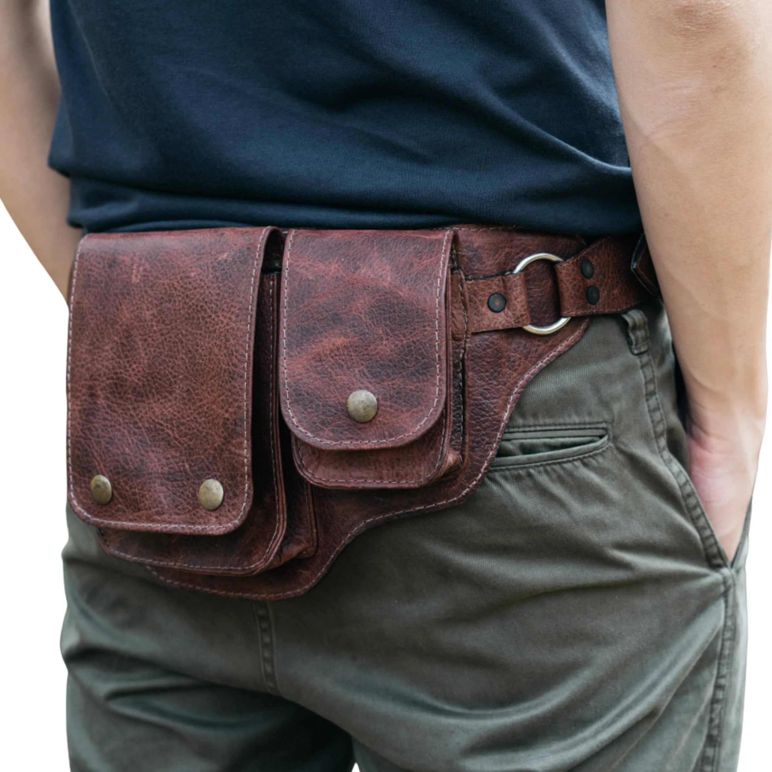 Brown Leather Hip Bag