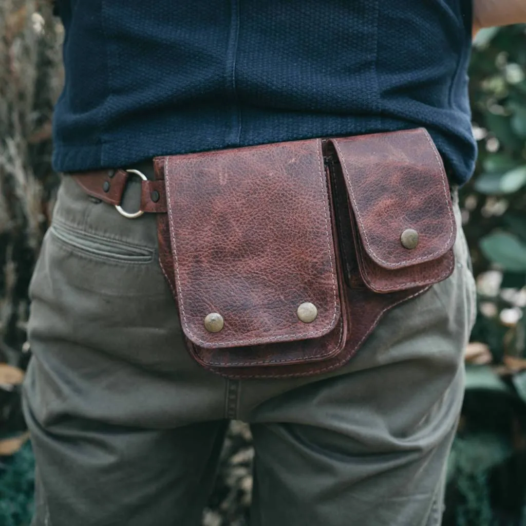 Brown Leather Hip Bag