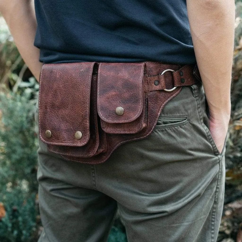 Brown Leather Hip Bag