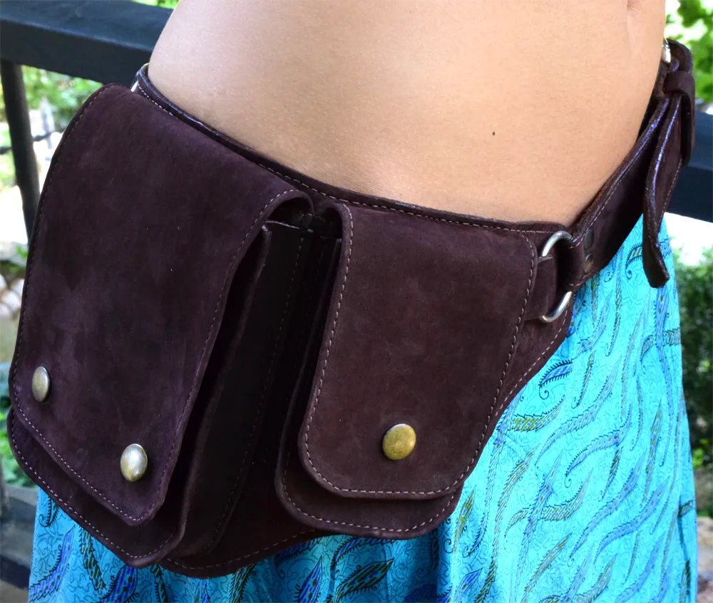 Brown Leather Hip Bag