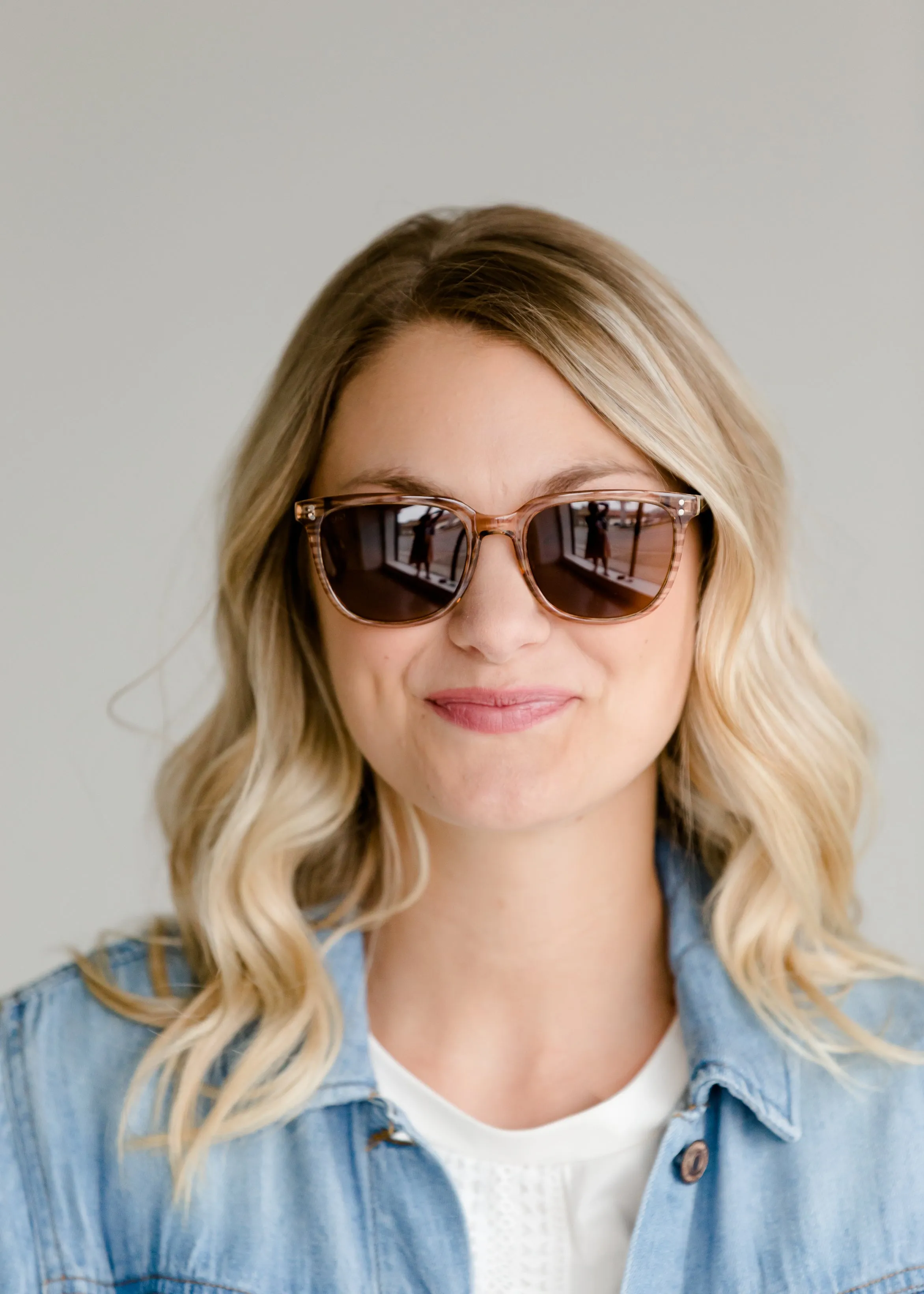 Brown Rectangle Sunglasses