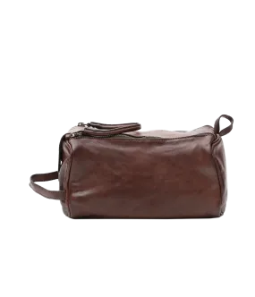 Campomaggi Leather Toiletries Bag in Brown