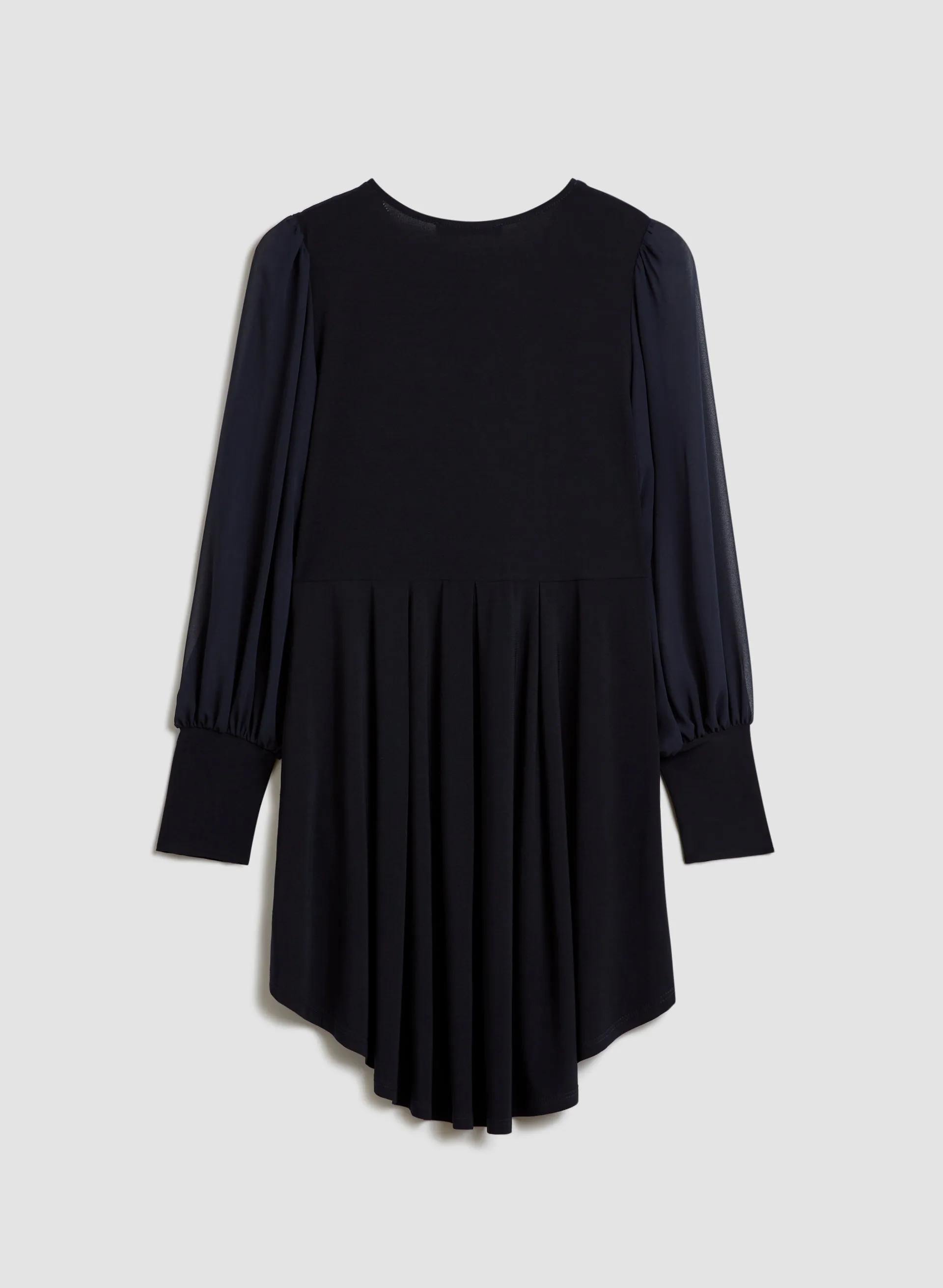 Chiffon Sleeve High-Low Tunic