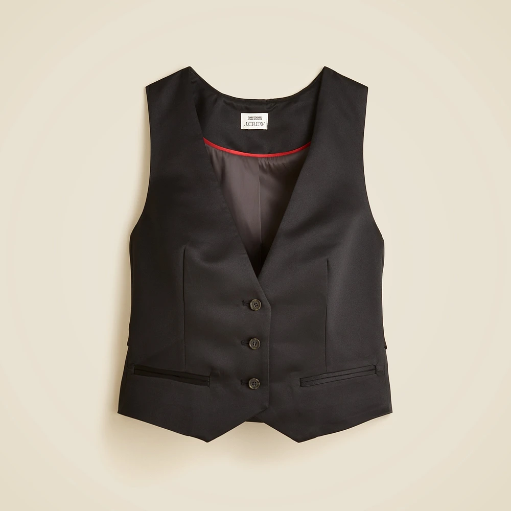 Christopher John Rogers X  J.Crew slim-fit vest duchesse satin