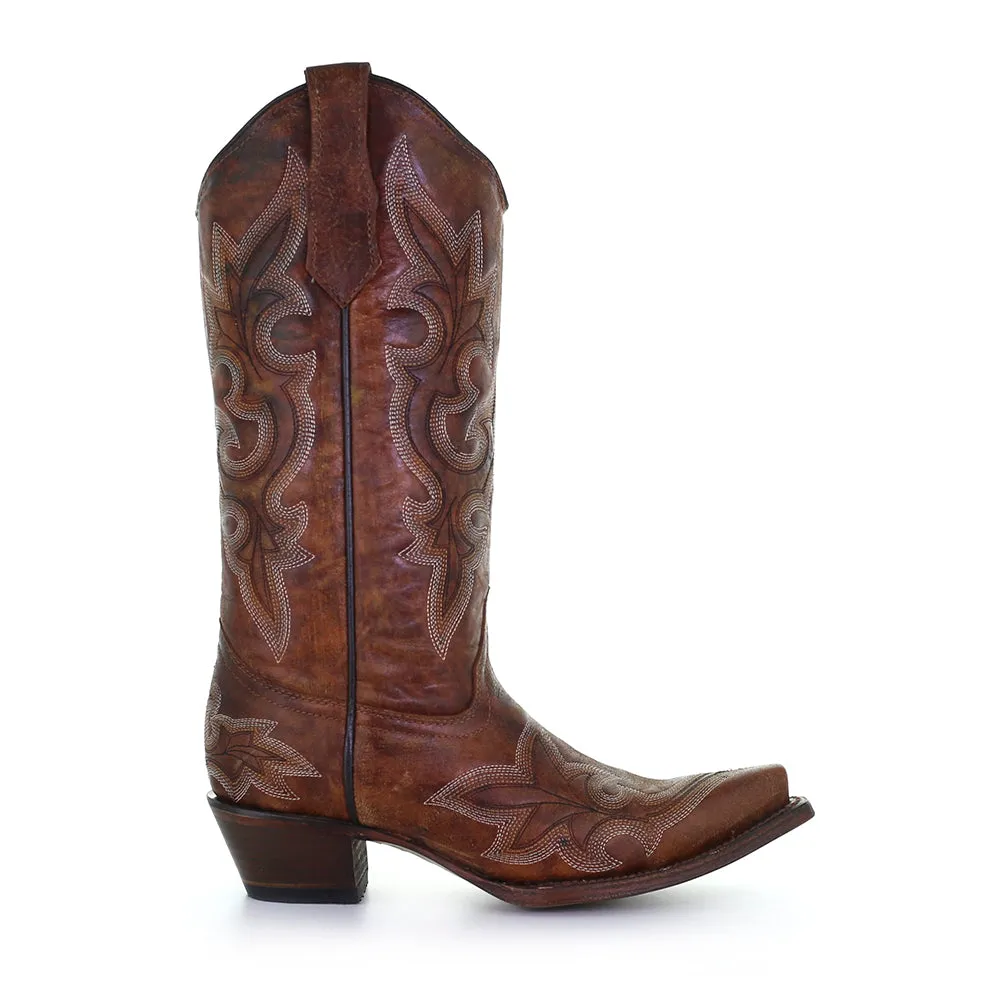 Circle G Tan Embroidered Ladies' Boot