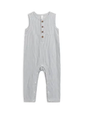 Colored Organics - Organic Baby Murray Seersucker Romper - Harbor Shore Stripe