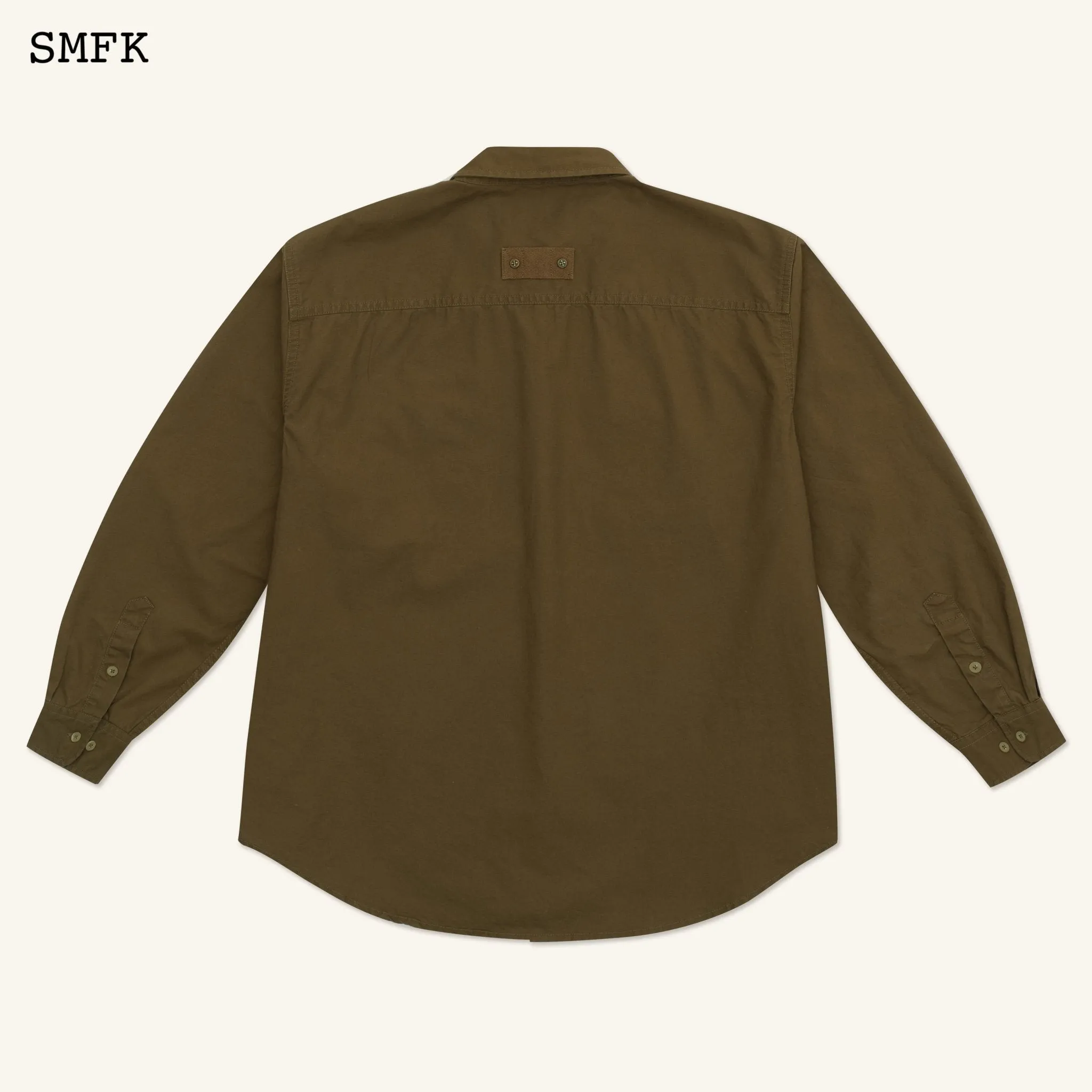 Compass Classic Loose Workwear Shirt Army Green-