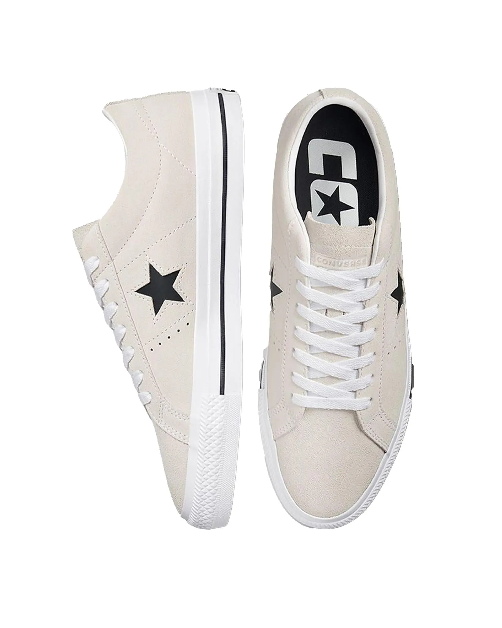 Converse Cons One Star Pro Suede Ox Egret/White/Black