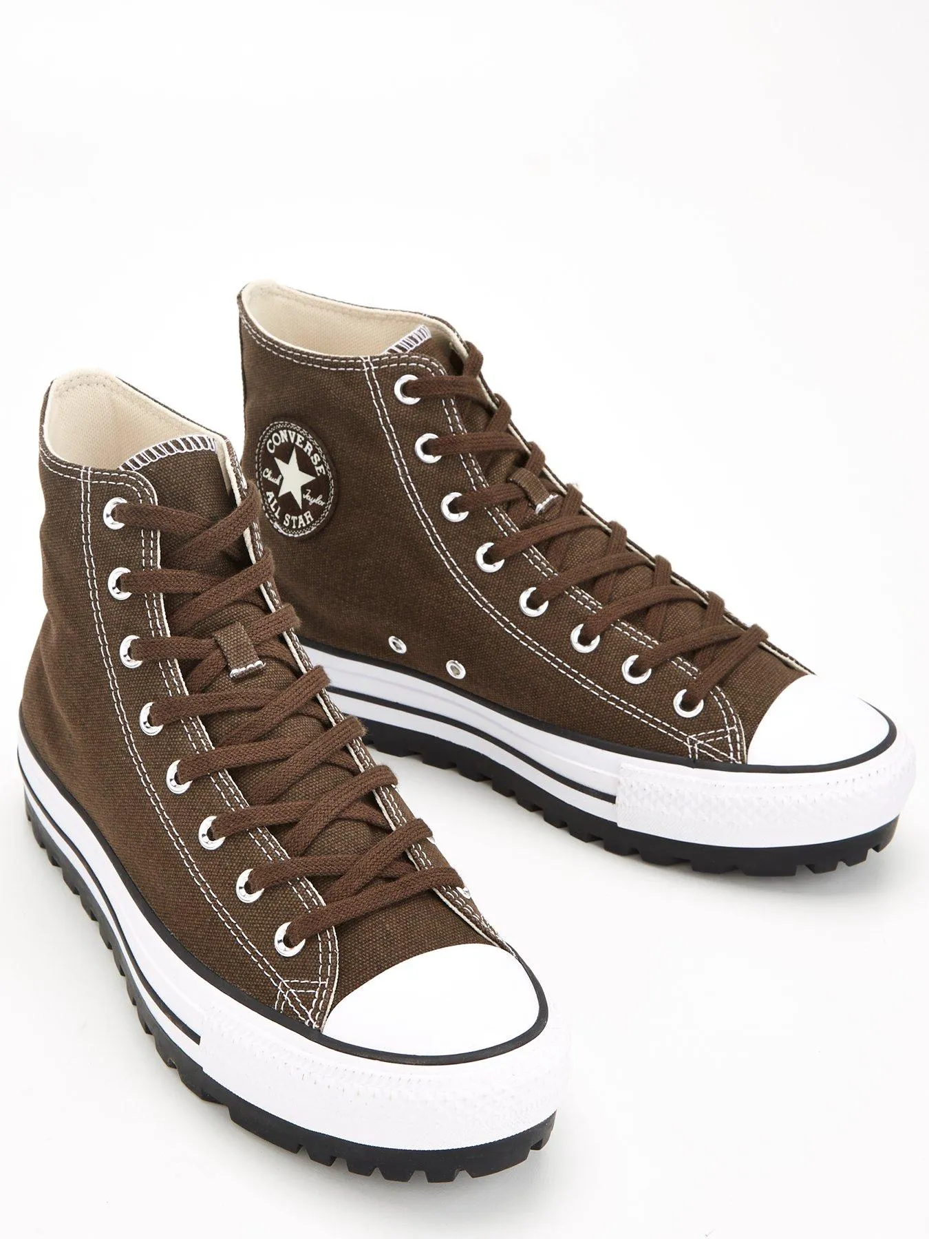 Converse Mens City Trek Hi Top Trainers - Dark Brown