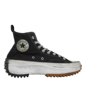 Converse Run Star Hike Platform Smoked Canvas Trainers Black Smoke In