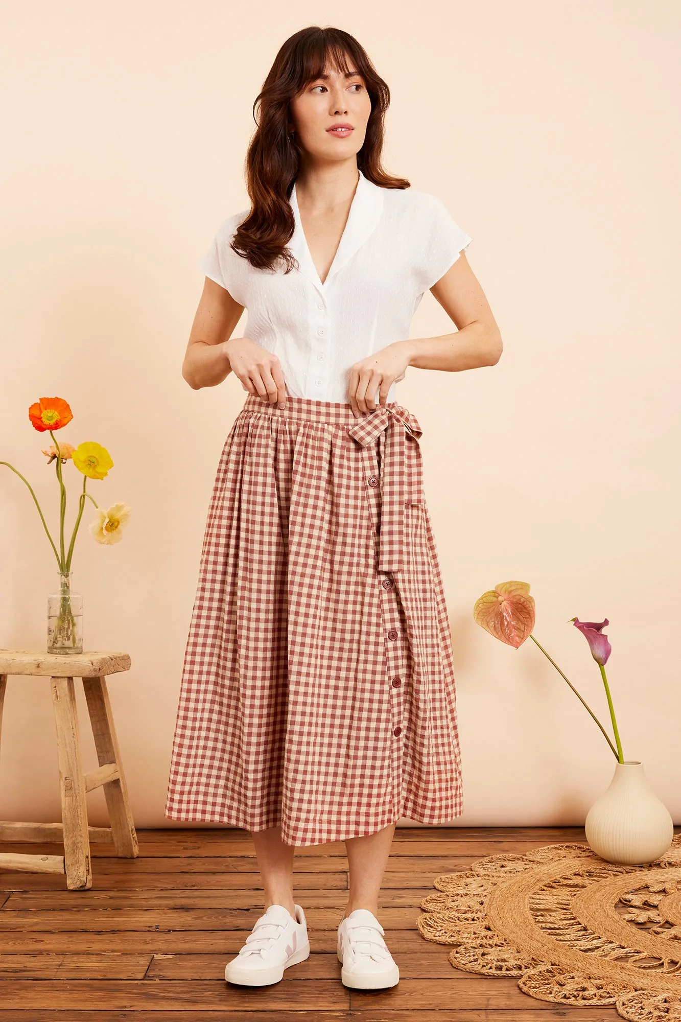 Daisy Amber Check Skirt