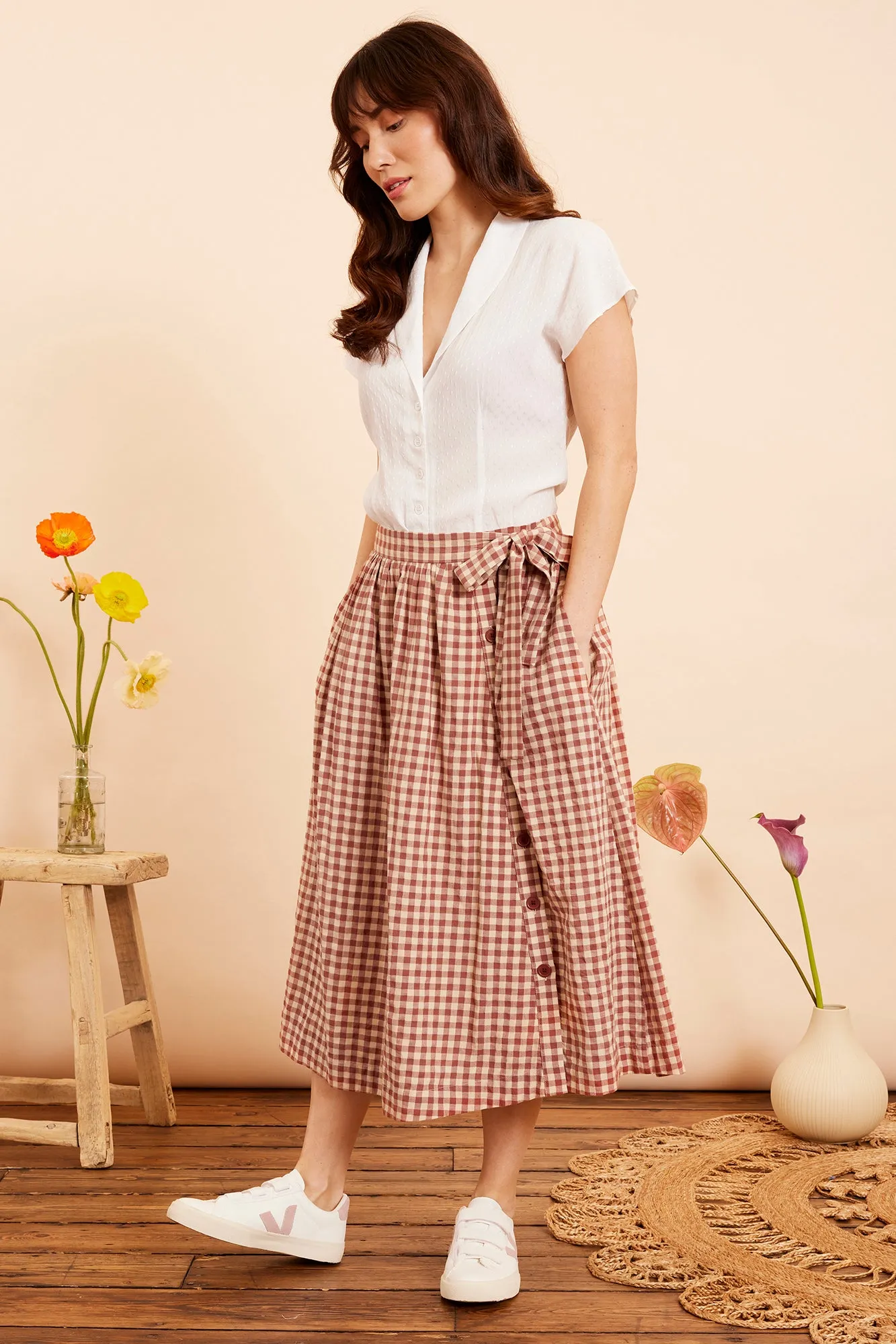 Daisy Amber Check Skirt