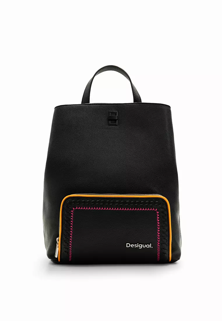 Desigual Desigual M multi-position embroidered backpack.