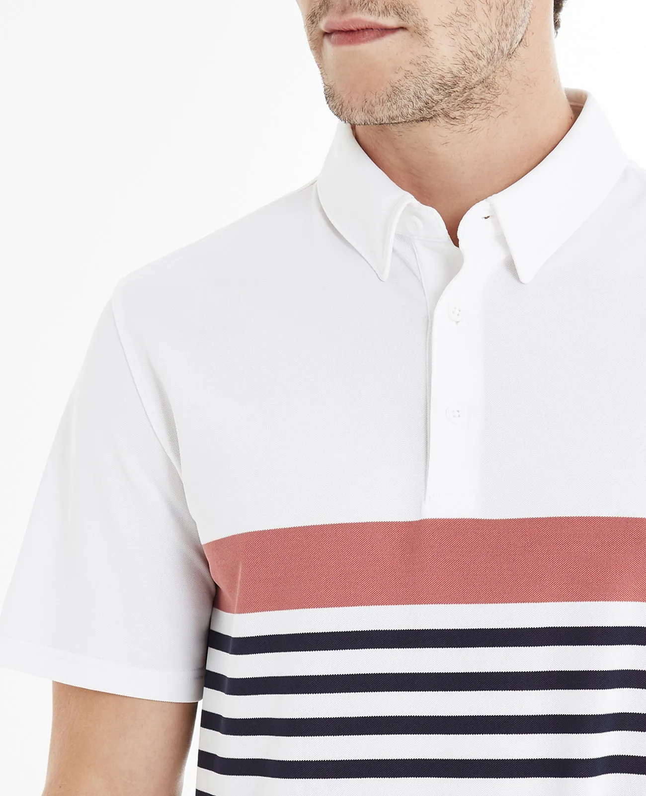     Downey Stripe Polo   Green Label Collection  