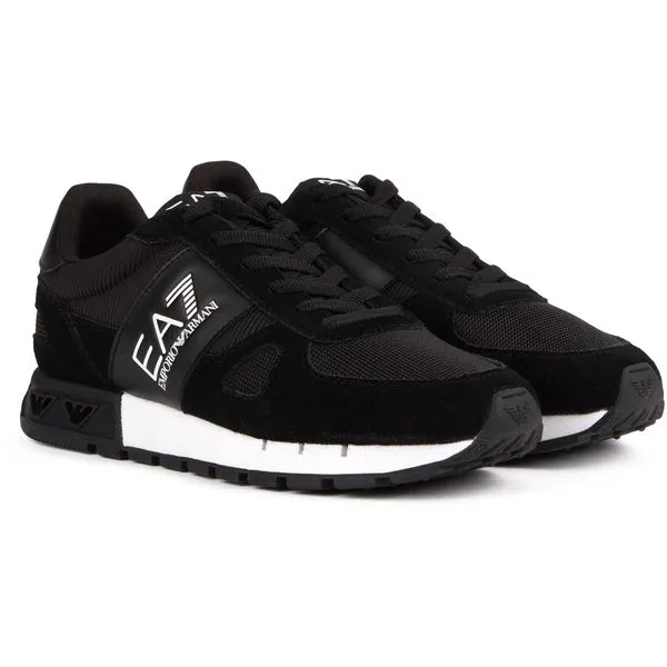 Ea7 B&W Mesh Run Sneakers