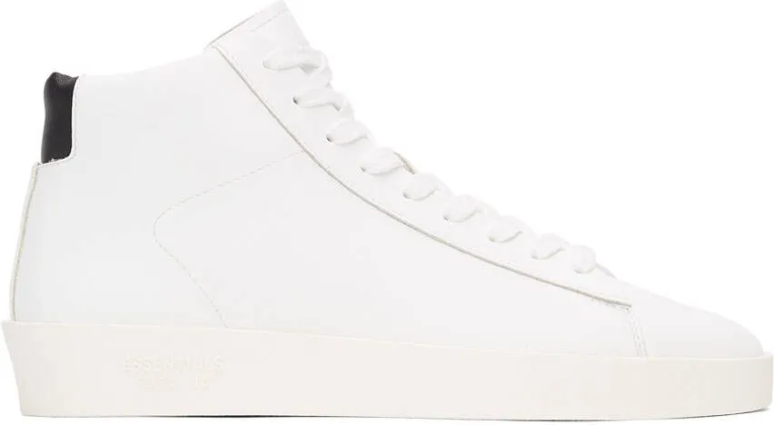 Essentials White Tennis Mid Sneakers