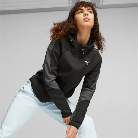 EVOSTRIPE Women's Full-Zip Hoodie | PUMA Black | PUMA SHOP ALL PUMA | PUMA 