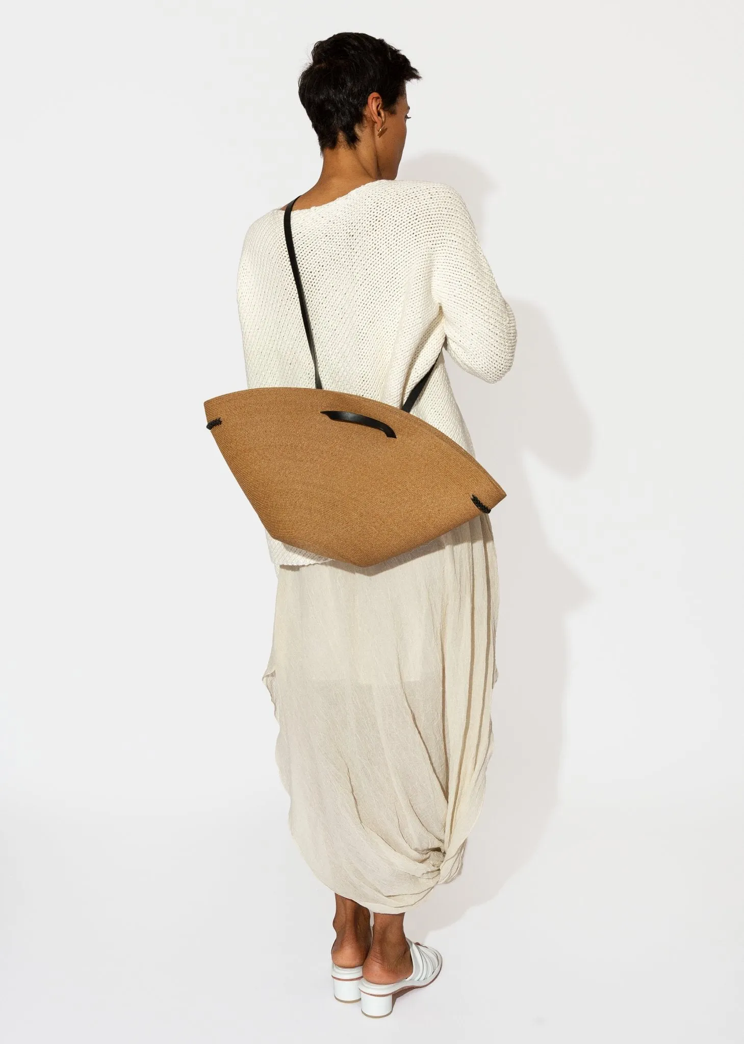 Fakar Bag in Straw/Italian Leather