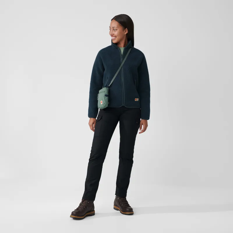 Fjallraven Womens Vardag Pile Fleece Green